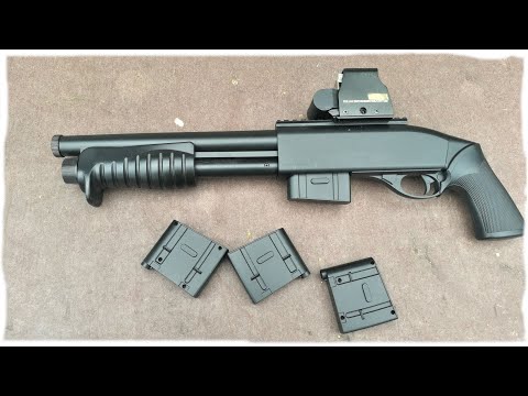 CHEAPEST Airsoft shotgun ever! + airsoft gameplay / M401 pump shotgun