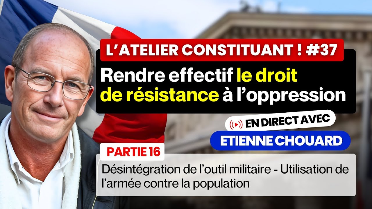 Etienne Chouard - Atelier constituant #37 - RENDRE EFFECTIF LE DROIT DE RÉSISTANCE À L’OPPRESSION
