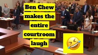 Ben Chew makes the entire courtroom laugh #johnnydepp