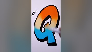 Graffiti alphabet A to Z a procreate tutorial - Graffiti Q #graffitiletters #typography #berthox