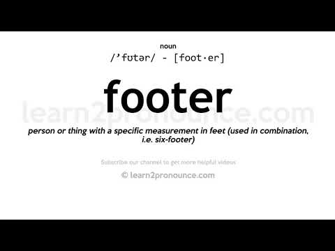 Pronunciation of Footer | Definition of Footer