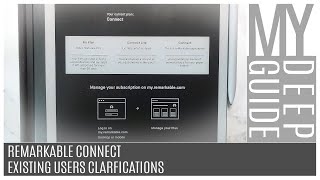 Remarkable Connect: Existing Users Clarifications