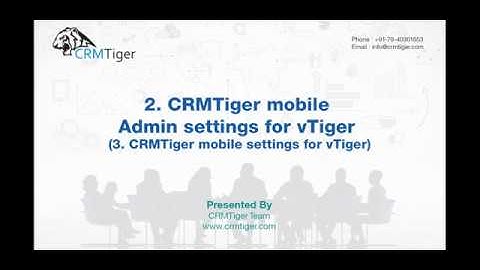 CRMTiger Mobile Admin Settings for vTiger