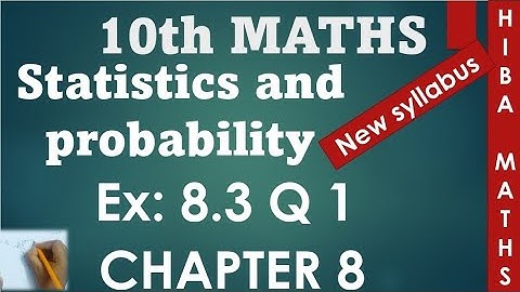 10th maths chapter 8 exercise 8.3 question 1 tn samacheer hiba maths
