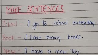 Make sentences || small and easy sentences || How to make sentences #english #study #education