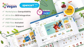 Vegan - OpenCart Multipurpose Responsive Theme - by TemplateTrip screenshot 2