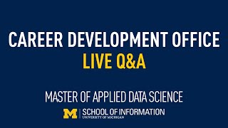 Master of Applied Data Science Live Q&A - Career Development Office