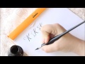 The letter k  basic calligraphy tutorial