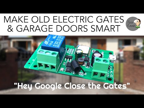 MAKE SMART DIY Electric Garage Doors & Gates by installing a cheap Wifi module for remote operation