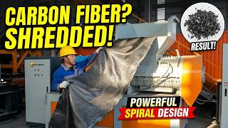 Carbon Fiber Shredding Machine | Spiral Shredder for Soft & Tough Materials