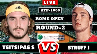 🔴LIVE TSITSIPAS vs STRUFF • ATP Rome 2024 • Round-64