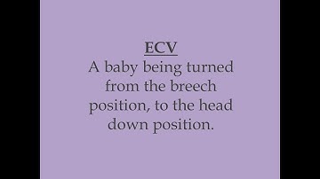 ECV - External Cephalic Version