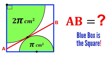Can you find the length AB? | (Square) | #math #maths | #geometry