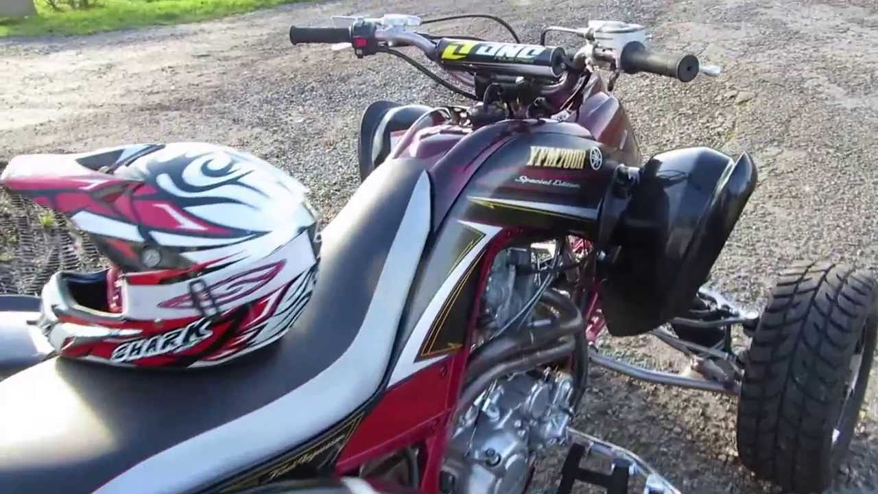 RAPTOR 700R DOUBLE LIGNE ECHAPEMENT RINO - YouTube