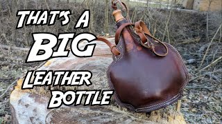 Making a large leather Jackware bottle for reenacting