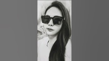 how to draw hair - Cách vẽ tóc Vẽ chân dung #htart #shorts