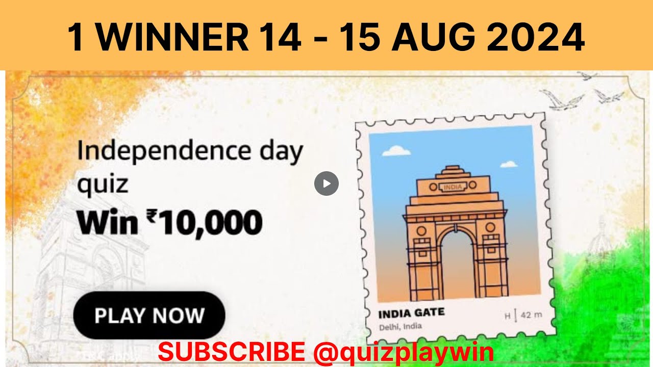 Amazon Independence Day Spin and win WINNER 14 - 15 AUG 2024 | 