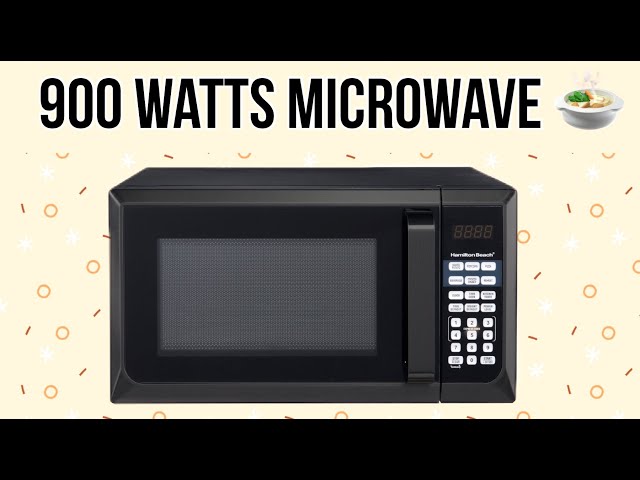 Hamilton Beach 0.9 Cu ft Countertop Microwave Oven, 900 Watts, Stainless  Steel, New 