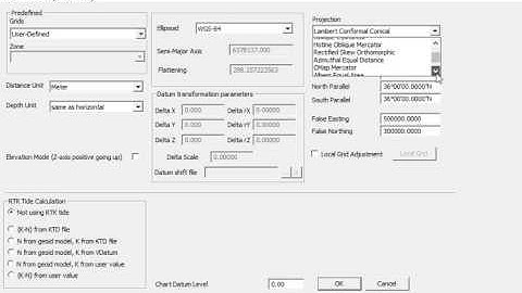 HYPACK - Geodetic Parameters: User-Defined Grids