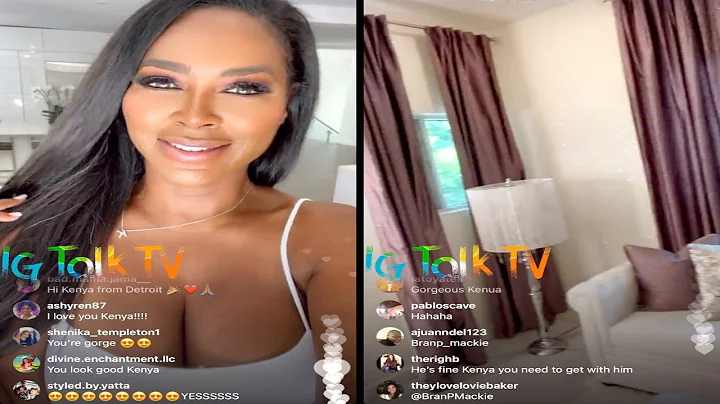 Kenya Moore Has Nip Slip While Giving Home Tour | ...
