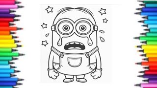 How to Color a Cute Minion 💛🕶️ | Fun Coloring for Kids & Toddlers 🎨✨