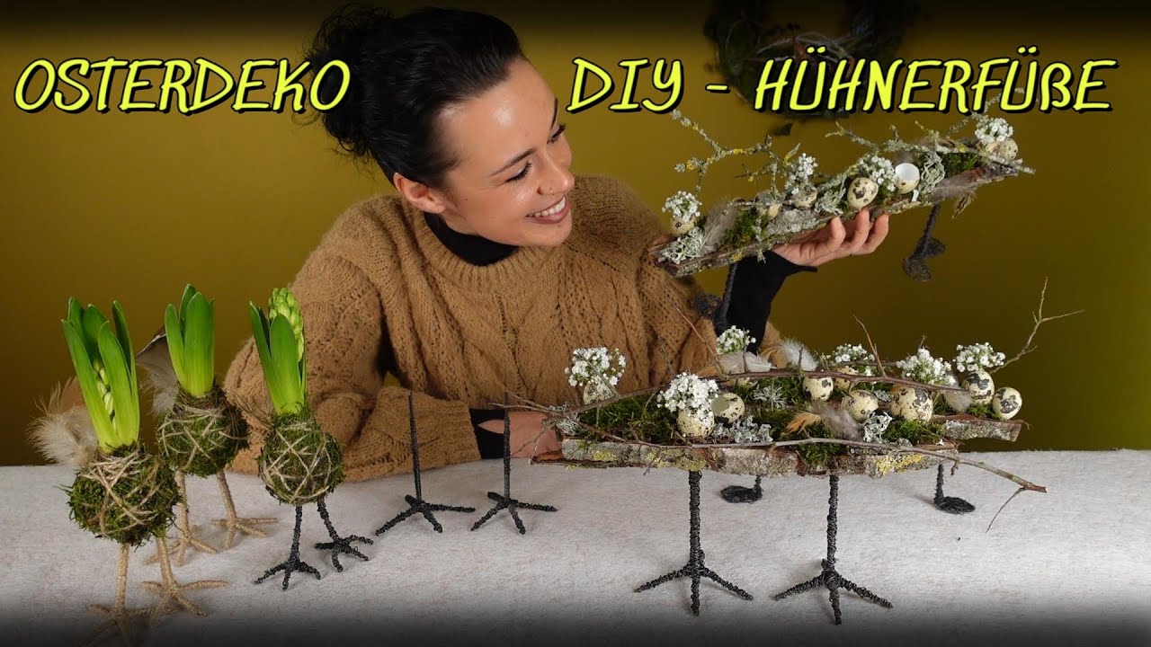 OSTERDEKO / WITZIG und MODERN / DIY - HÜNERFÜßE