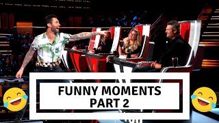 The voice usa| funny moments blind auditions PART 2