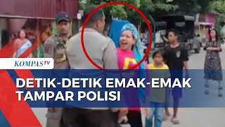 Tak Terima Ditegur soal Lapak, Emak-Emak di Makassar Tampar Polisi