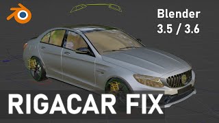 Blender Rigacar add-on fix | the New version