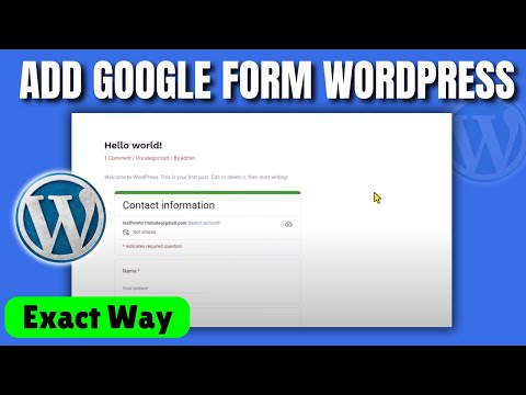 how to add google form in wordpress website 2026 | Add & Configure Google Forms