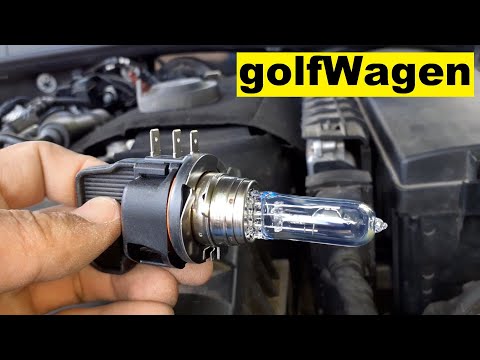 VW Golf 7 high beam bulb light change