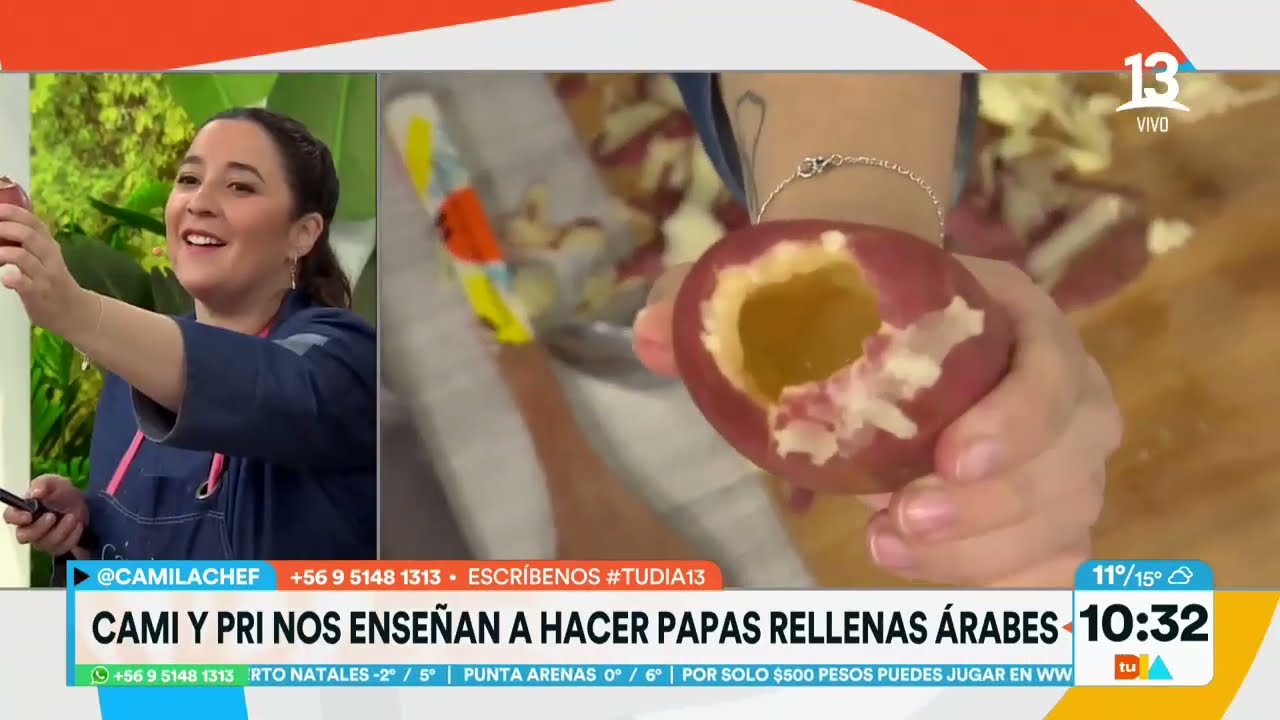 Papas rellenas árabes: Cami chef explica exquisita preparación. Tu Día, Canal 13