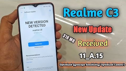 Realme C3 New Update Received | Second OTA Update | RMX2027_11A.15 | Optimized Gyroscope Sensitivity