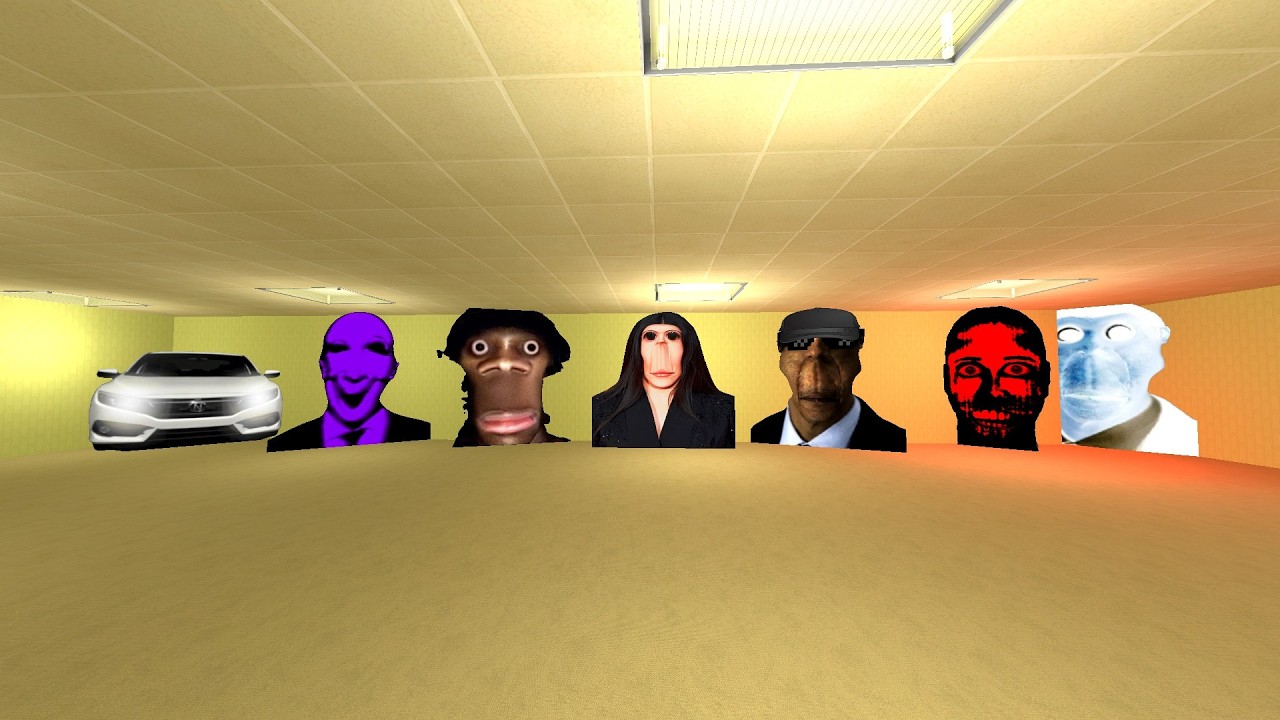 unlimited nextbots in backrooms in garrys mod #Gmod_#Nextbots_#Criminal_Gmod