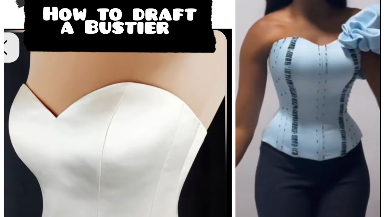 How to draft a perfect Bustier Pattern with Yoke Part 1 @youtube 