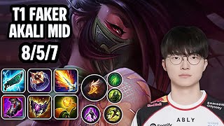 T1 Faker Akali Mid SoloQ Replay 20260125