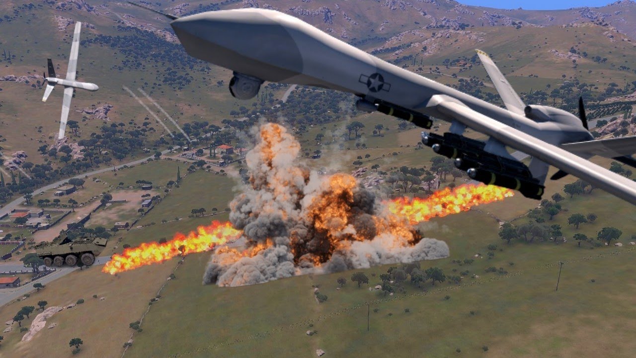 УКРАИНСКИЙ ДРОН БРУТАЛИТИ Сбрасывает бомбы в окопы российской армии||ARMA 3