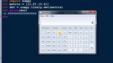 How to get the matrix determinant using Numpy