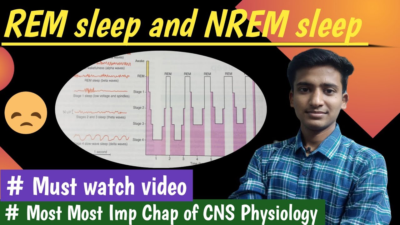 Sleep REM sleep NREM sleep CNS Physiology in hindi by