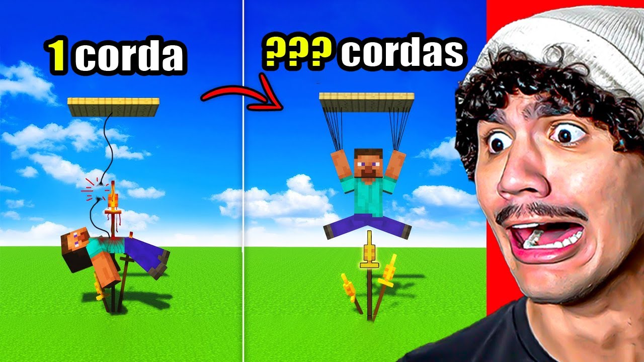 Será que as cordas podem salvar o Steve das armadilhas? Experimentos em Teardown