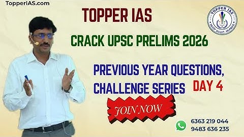 Crack UPSC 2026 Starting Here! | PYQ Challenge Series 1 -  Day  | Topper IAS
