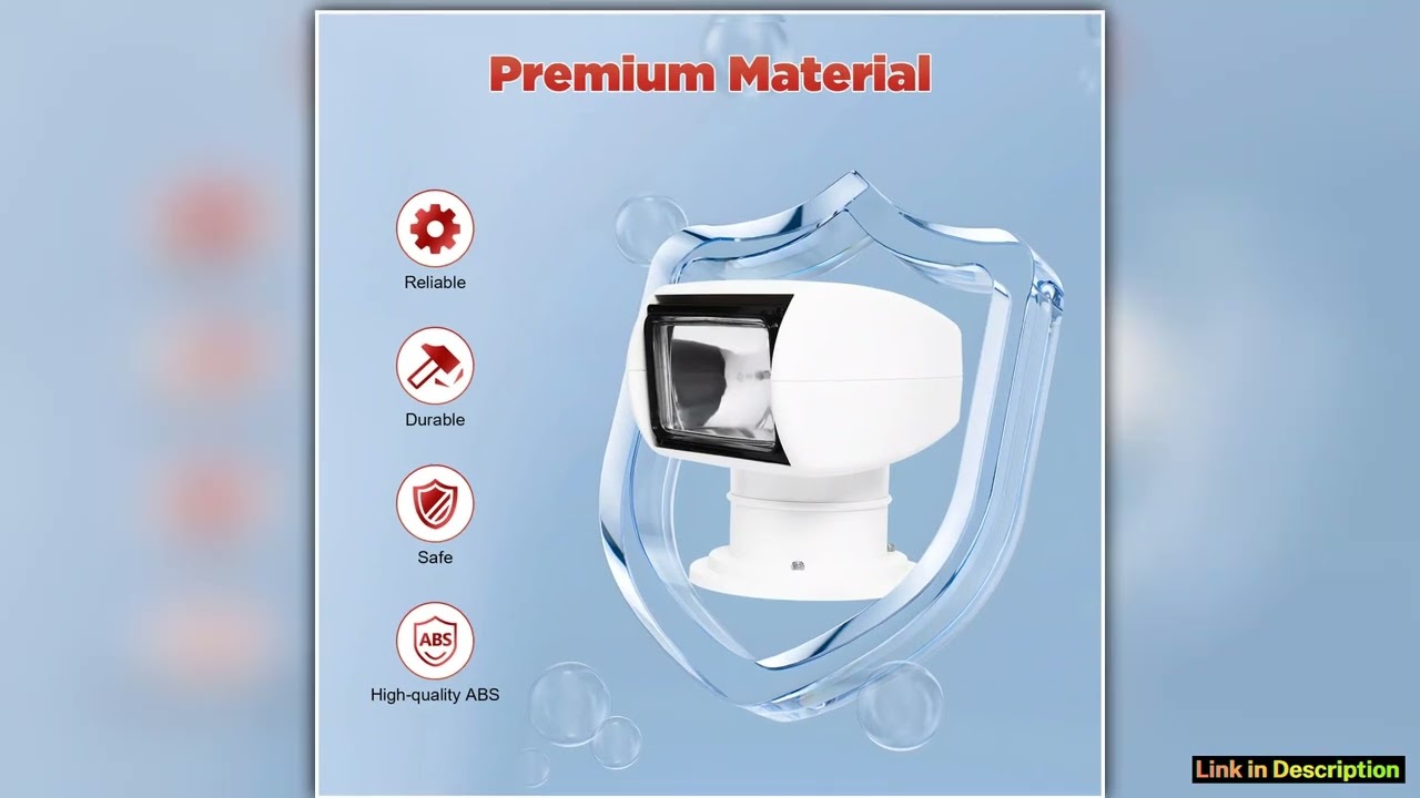 Spotlight Marine Spot Light Boat Searchlight Remote Control 12V 100W Waterproof White 360 Rotatable