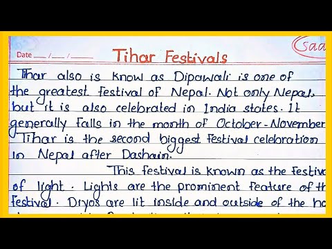 write an essay about tihar in english