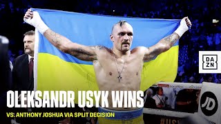 ⁣AND STILL! Oleksandr Usyk's reign continues with a split decision win over Anthony Joshua.