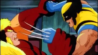 Wolverine and Sabretooth screaming for 30 seconds in X-Men: TAS