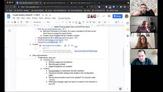 Code Quality category handoff discussion