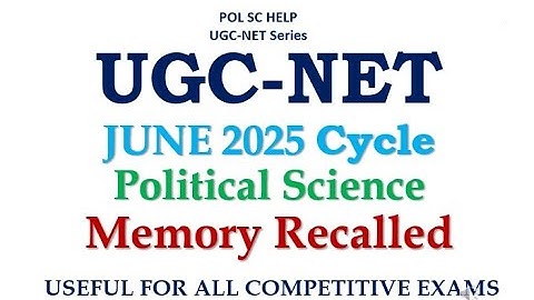 ANALYSIS OF  MEMORY RECALLED DEC 2025 PAPER OF UGC NET PAPER 2-POLITICAL SCIENCE