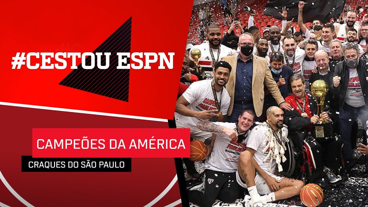 Donos do continente! Cestou Espn recebe destaques do São Paulo, campeão da Champions das Américas
