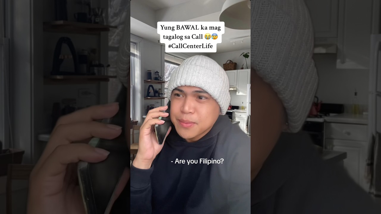 When you’re not allowed to speak filipino word during call 😂 