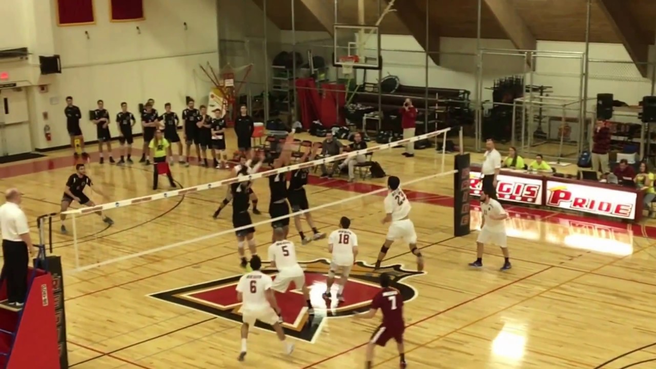 Regis (Mass.) Men's Volleyball Highlights vs. MIT - YouTube